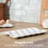 17-Hole ONEMORE Ceramic Deviled Egg Platter, Christmas Deviled Egg Tray Rectangular Fridge Eggs Holder Appetizer