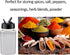 12 Pack 4oz Clear Plastic Spice Jars with Black Lids, Square Seasoning Containers with Chalk Labels, Kitchen Cabinet
