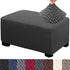 HFCNMY Ottoman Cover Rectangle,Stretch Knitted Jacquard Rectangle Ottoman Cover Thick Slipcover for Ottomans