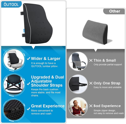 Lumbar Support Pillow for Office Chair, Office Home Essentials,Gifts for Mom,Dad, Back Support Pillow for Car, Chair