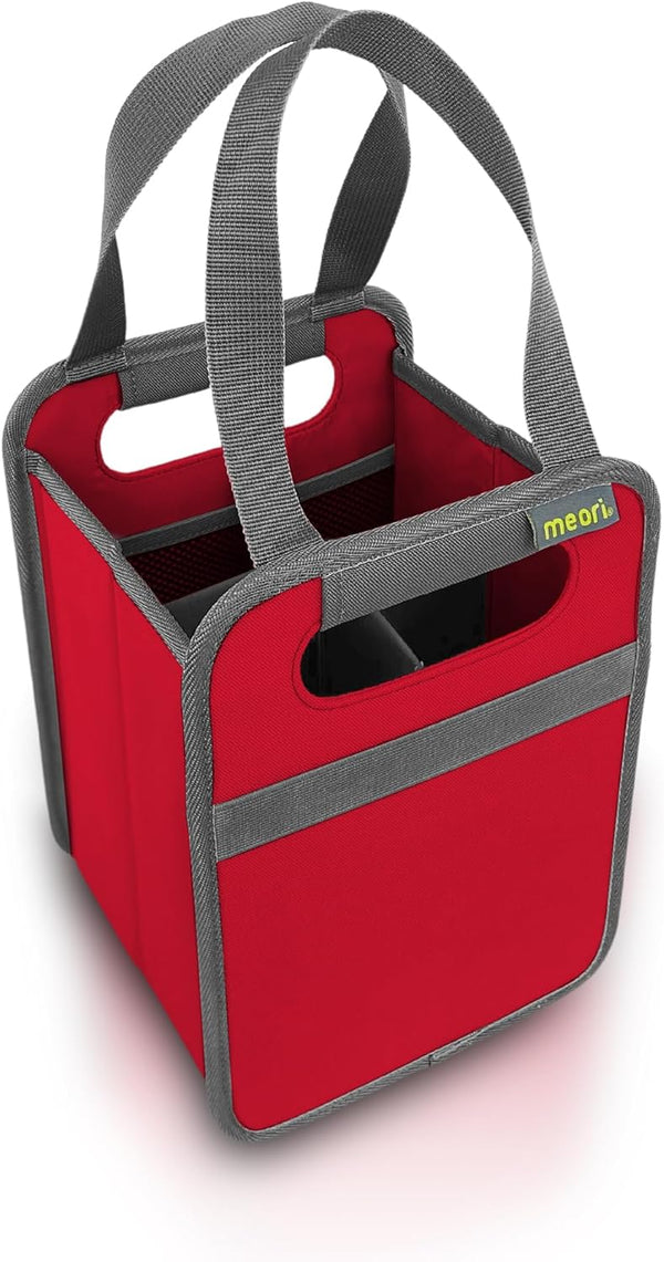 Meori Collapsible Drink Tote Bag, 4 Bottle Bag, Tear-Resistant Reusable Drink Carrier,