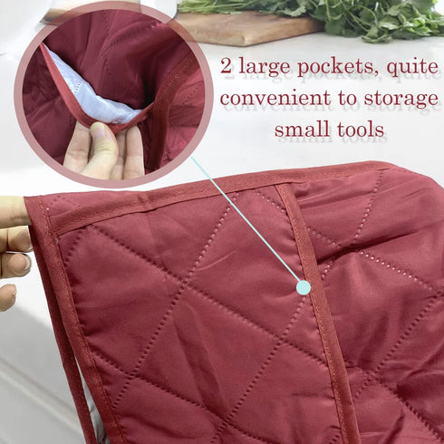 Convection Toaster Oven Cover - Waterproof Dustproof Protector for Outdoor Kitchen Accessories (Red)