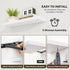 Dreamland 16 Inch White,6.7 Inch OfficeSet 2 Long Floating Shelves in Deep Floating Shelf for Wall,Large Display