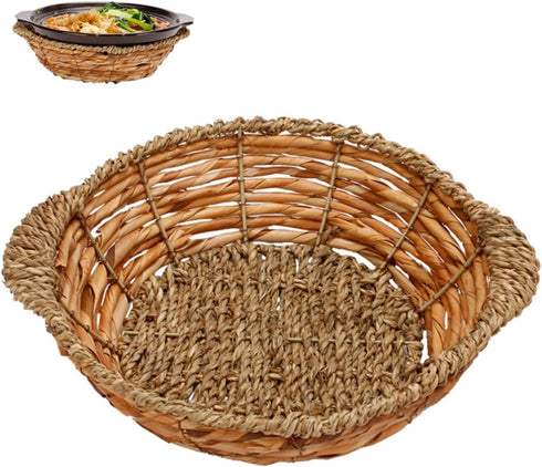 Dolsot Pot Base, Woven Storage Baskets, Serving Tray, Stone Bowl Base, Casserole Pot Holder