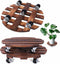PRAQECZ 2 Pack Plant Caddy with 5 Wheels, 14" + 12" Rolling Plant