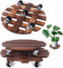 PRAQECZ 2 Pack Plant Caddy with 5 Wheels, 14" + 12" Rolling Plant