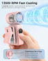 13500 360 Summer Hotsales Clip-On Portable Fan, RPM Rechargeable Handheld Mini Fan with LED Display, Rotating