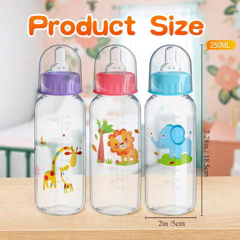 Norme 24 Pcs Baby Bottles Bulk for Baby Shower Game, 9.5 oz Plastic Baby Bottles for Party Favors