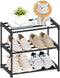 Autonomier 3 Tier Extra Small Shoe Rack (16.3" Wide), Narrow Stackable Shoe