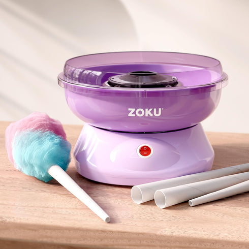 ZOKU Cotton Candy Maker, Includes 10 Paper Cones for Homemade Cotton Candy in Minutes