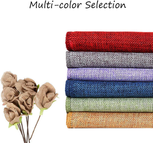 B-COOL Gray Burlap Table Runner, 2 Packs 13x108 Inch Jute Fabric for Boho Crafts Holiday Decor