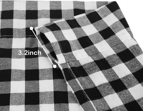 Buffalo Check Curtains, Blackout Buffalo Plaid Curtains for Living Room, 36x36inch, 2 Pack (Black White)