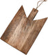 Main + Mesa Geometric Wood Cutting Board, Medium Natural with Leather Tie