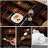 Swono 50x72 Inch Old Bookshelf Tablecloths Mysterious Library Bookshelf Kitchen Dinning Tabletop Decoration, Polyester
