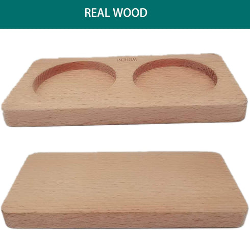 Classic Black Wooden Salt and Pepper Mill Tray - Rectangular Design