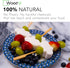 Wooden Bamboo Skewers Paddle Picks - 7" - 100 Pcs Toothpicks for Appetizers - Cocktail Picks for Fruits, Kabab