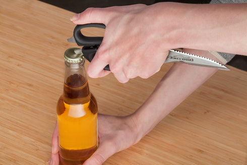 Ergo Chef All-Purpose Kitchen Shears for Poultry, Fish, Vegetables, Herb Stripper, Bottle Opener w/ Magnet Holder