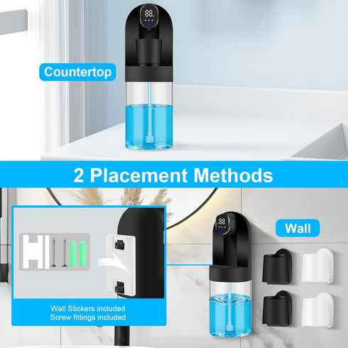 20.29 oz 4 4 Automatic Mouthwash Dispenser for Bathroom, Touchless Smart Wall-Mounted Mouth Wash Dispensers, Magnetic