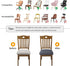 Stretch Chair Seat Covers, 6 PCS Removable Washable Dining Chair Covers, Anti-Dust Slipcovers for Dining Room, Gray