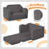 1-3 2-in-1 MeMoreCool Toddler Chair Comfy for Years Old, Corduroy Kids Couch Bed Fold Out, Foldable Baby Lounge Chair