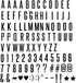 kwmobile A4 Size Cinema Light Box Letters, 105 Pieces Black Replacement Letters for Signs