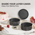HONGBAKE 6 Inch Round Cake Pans for Baking, Small Layer Cake Pan Set with 120 Pieces Parchment Paper, Heavy Duty