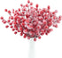 Feitore 30 Pack Snow Frosted Red Berry Stems 8.9" Holly Frosted Berry Picks