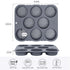 Hamburger Bun Pan | Non-Stick Silicone Bread Loaf Pan | 8 Cavity Perforated Mold