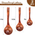 HANSGO 3PCS Wooden Ladle Spoon Set, Non-Stick Wooden Spoons Soup Cooking Spoons Natural Teak Wood Kitchen Utensils for Cooking Stirring Serving