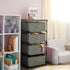 Juvale 4-Tier Tall Closet Dresser with Drawers, Small Fabric Storage Organizer for Bedroom (Gray)
