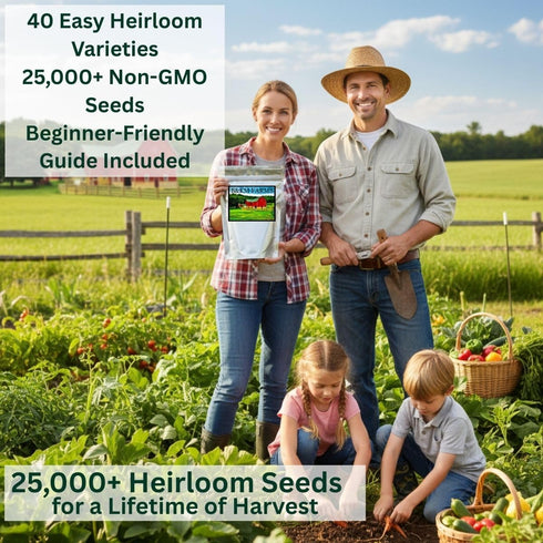 40 25,000 40 Package. (1, Vegetable & Fruit Seeds for Planting Your Outdoor & Indoor Home Garden. Seeds, Plant Markers