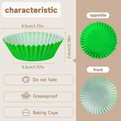 Mini Cupcake Liners, Rainbow Bright Muffin Wrappers, 400 Pack Paper Baking Cups