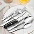ENLOY 24 Pieces Silverware Set, Stainless Steel Flatware Cutlery with Steak Knives, Service for 4, Mirror Polished and