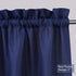 Tier Curtains | Waffle Weave Textured Short Curtains for Bathroom | 30" x 45", Navy Blue, Set of 2