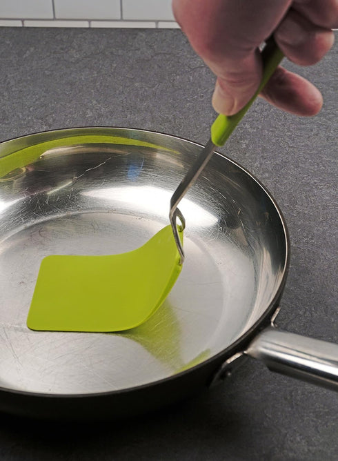 Flexible Nylon Spatula, RSVP International - Stainless Steel Handle, 12x2.75", Green