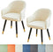 Curved Back Dining Chair Covers with Armrest, Stretch Accent Dining Room Chairs
