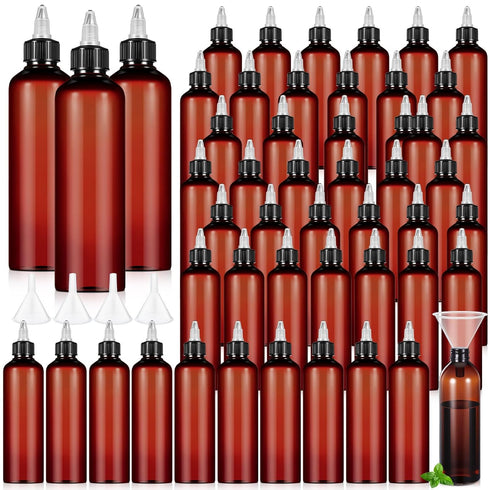 Barydat 12 Pcs Squeeze Bottle Twist Top Applicator Empty Hair Oiling Bottle