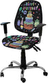 Happy Birthday Office Chair Cover, Stretch Rotating Computer Chair Seat Back Covers, Birthday Gifts for Desk Chairs