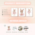 Set 3, 12x16 Baby Girl Nursery Wall Decor, Easter Nursery Canvas Wall Art Paintings of Cute Animal Pink Bunny Posters