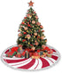 FREEHOTU Mint Sugar Double Swirl Candy Christmas Tree Skirt, Gorgeous Edge Tassel Lace for 48" Ornaments Decoration