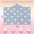 JOPJOLIW 30" 50", Cozy Clouds Hooded Beach Towel for Kids, Blue Sky Hooded Towels for Toddlers X Moon Clouds Stars Warm