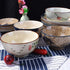 Japanese Retro Style Rice Bowl Set of 4 Porcelain Small Bowls for Cereal, Soup, Dessert, Snack