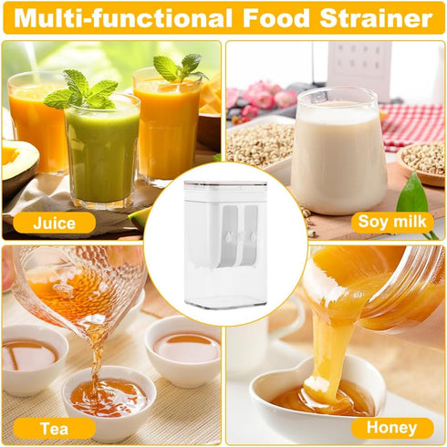 Trasylph 1100ML Yogurt Strainer,Yogurts-Filter Milk Strainer with Fine Mesh Bag,Lid And Scale Mark, for Making Thick
