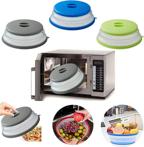 Microwave Splatter Cover Vented for Food, Kitchen Gadget, BPA-Free Silicone & Plastic, 1 Pack