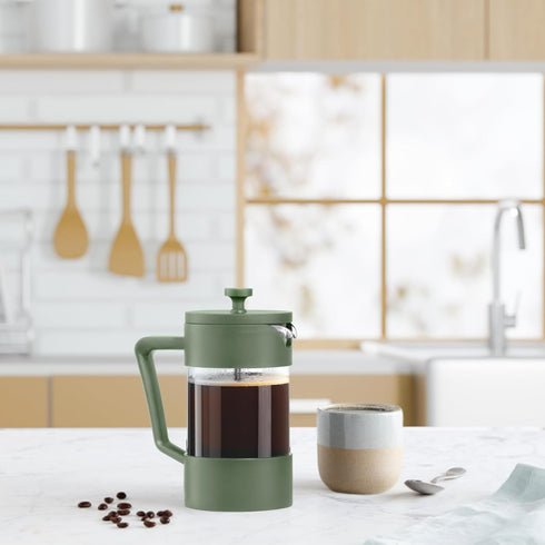 Oggi Borosilicate Glass French Press Coffee Maker (20oz) - 5 Cup Capacity, Coffee Press, Single Serve Coffee Maker,