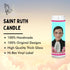 Ruth Celebrity Glass Jar Candle – Unscented Handmade Soy Wax Votive Candle – Unique Gift for Law Lovers, 8 Inch