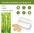 Electric Toothbrush Holders for Bathrooms - White Tooth Brushing Holder with Bamboo Dividers for Countertop