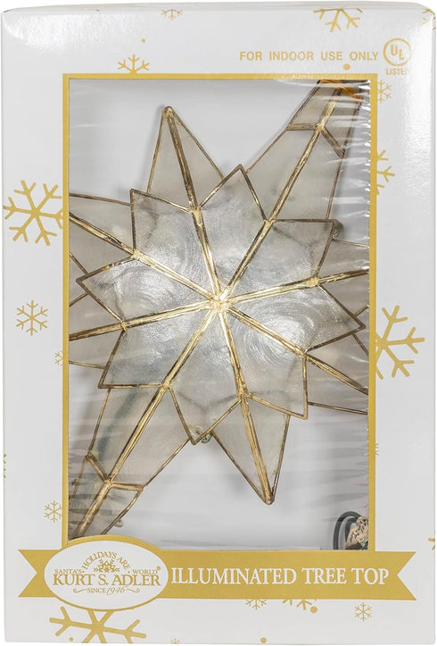Kurt Adler UL0214/C 10-Light Capiz Star of Bethlehem Treetop