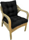 Outdoor Chair Cushions with High Back Waterproof Wicker Rocking Chair Cushion Black