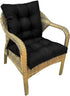 Outdoor Chair Cushions with High Back Waterproof Wicker Rocking Chair Cushion Black
